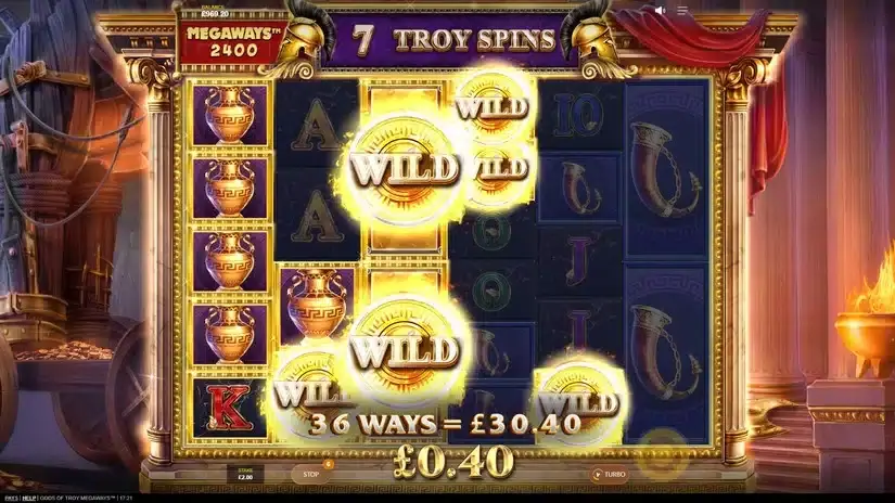 Gods of Troy Megaways slot screenshot 