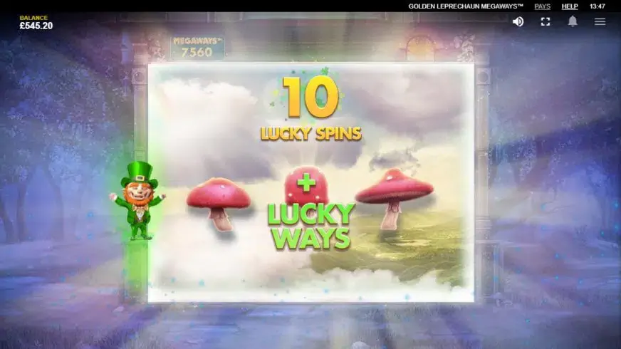 Golden Leprechaun Megaways slot screenshot 2