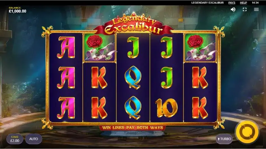 Legendary Excalibur slot screenshot 1