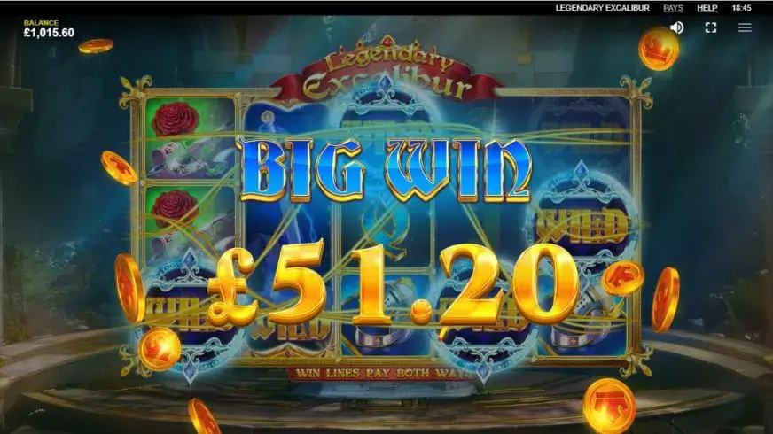 Legendary Excalibur slot screenshot 4