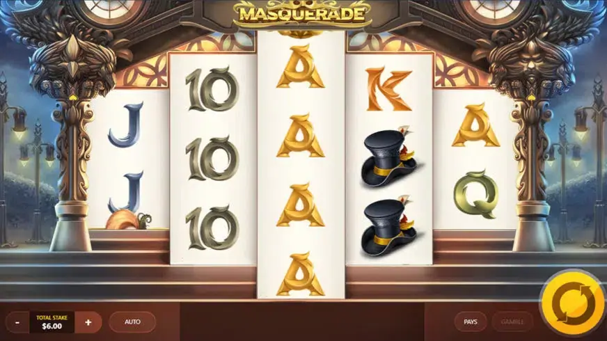 Masquerade slot screenshot 