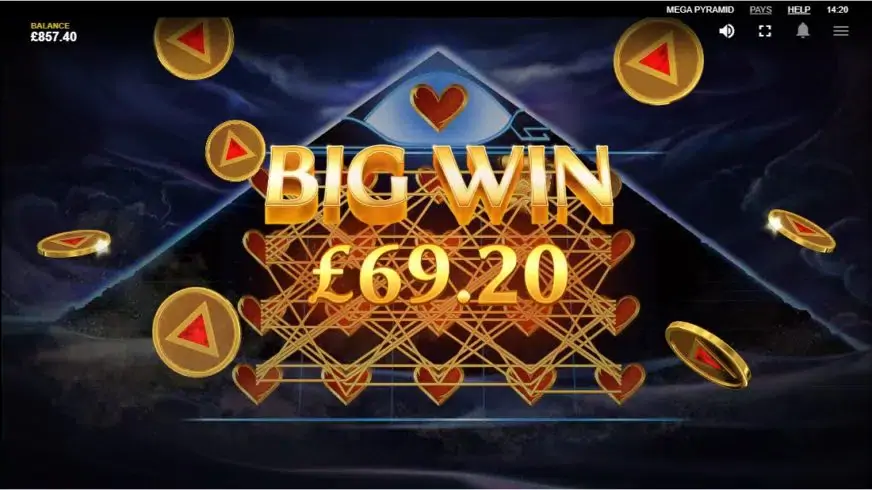 Mega Pyramid slot screenshot 3