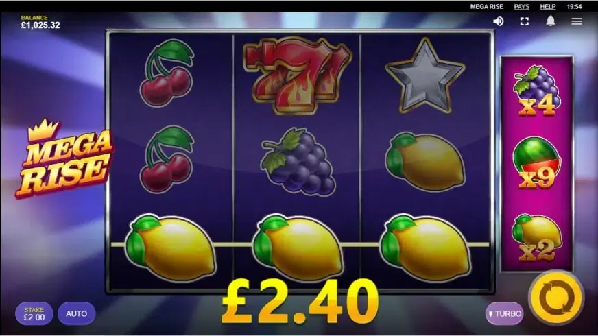 Mega Rise slot screenshot 2