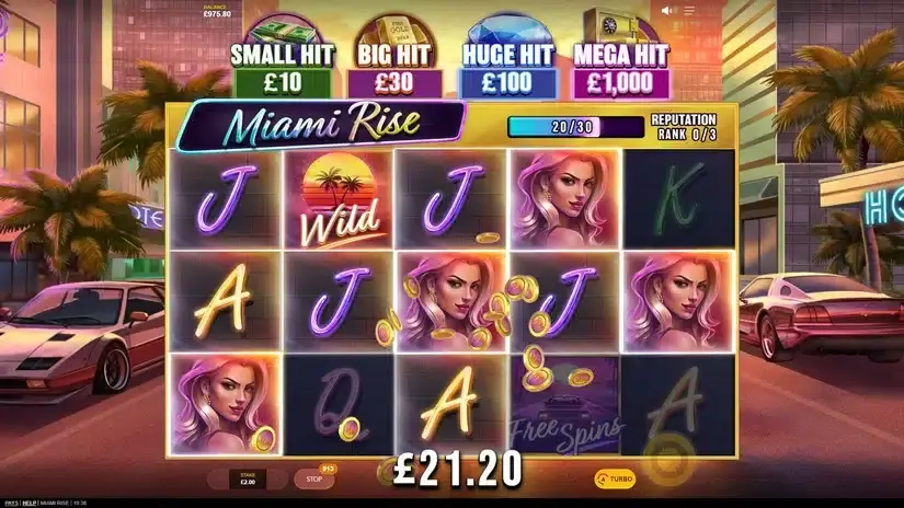 Miami Rise slot screenshot 