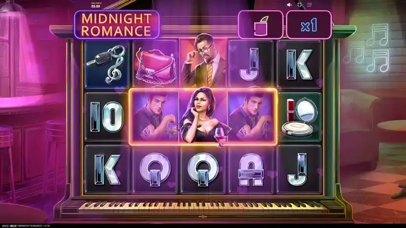 Midnight Romance slot screenshot 2