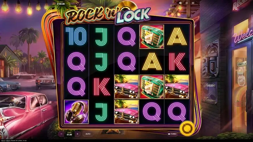 Rock’N’Lock slot screenshot 1