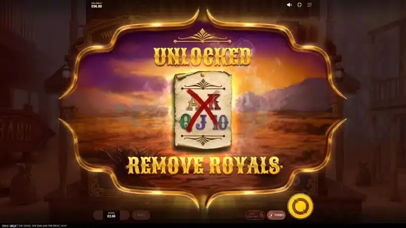 The Good, The Bad and The Rich slot screenshot 4