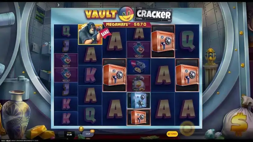 Vault Cracker Megaways slot screenshot 