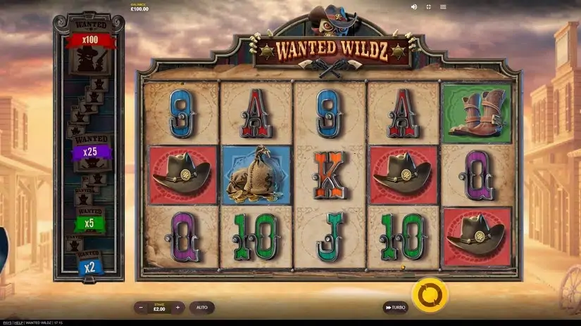 Wanted Wildz slot screenshot 