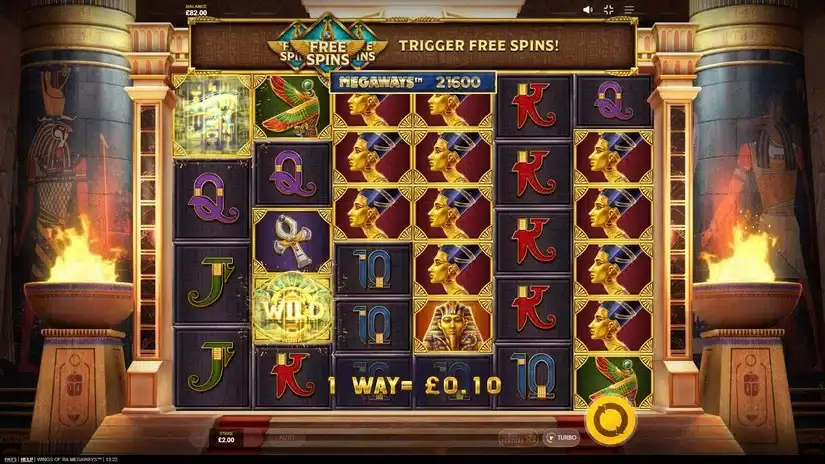 Wings of Ra Megaways slot screenshot 2