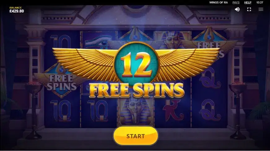 Wings of Ra slot screenshot 4