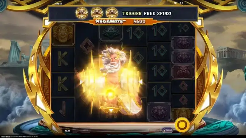 Zeus Lightning Megaways slot screenshot 3