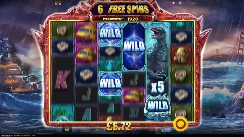 Zillard King Megaways slot screenshot 