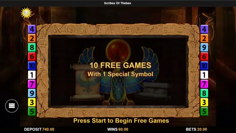 Scribes of Thebes slot screenshot 3