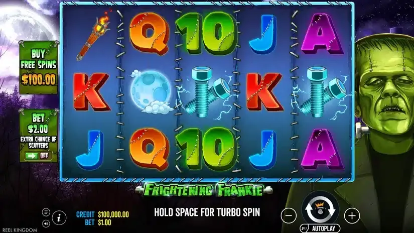 Frightening Frankie slot screenshot 