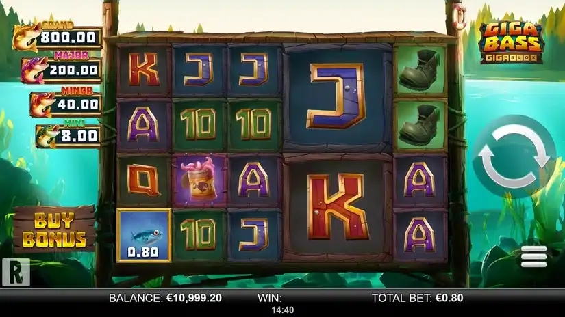 Giga Bass Gigablox slot screenshot 