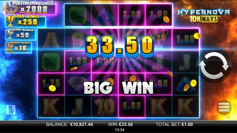 Hypernova 10K Ways slot screenshot 6