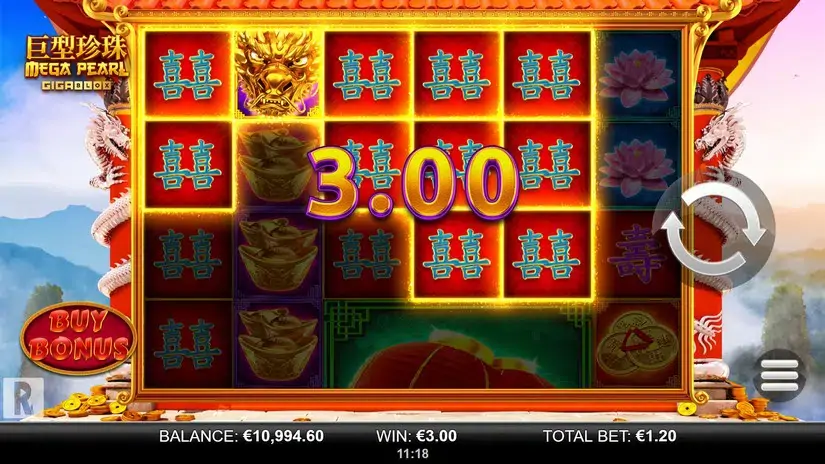 Mega Pearl Gigablox slot screenshot 2