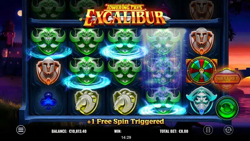 Towering Pays Excalibur slot screenshot 7