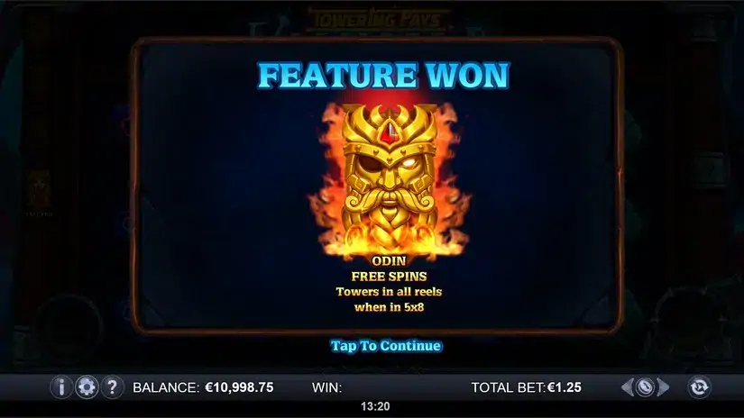 Towering Pays Valhalla slot screenshot 6