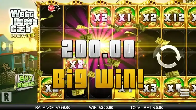West Coast Cash Infinity Reels slot screenshot 6