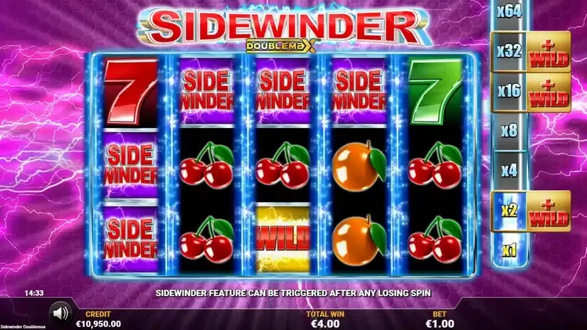 Sidewinder DoubleMax slot screenshot 3