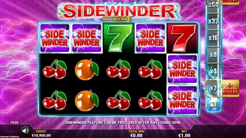 Sidewinder DoubleMax slot screenshot 2