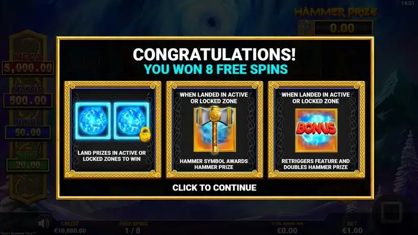 Thor’s Hammer Time slot screenshot 3