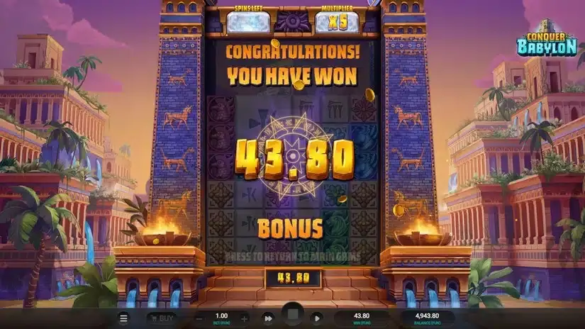 Conquer Babylon slot screenshot 