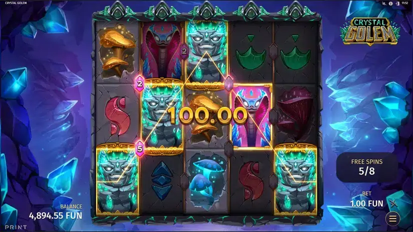 Crystal Golem slot screenshot 4
