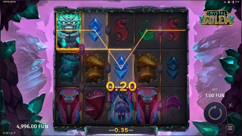 Crystal Golem slot screenshot 2