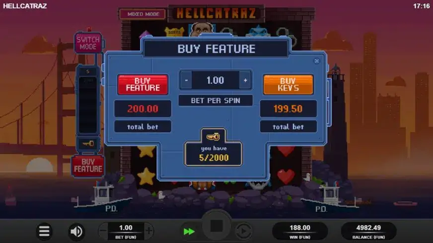 Hellcatraz slot screenshot 3