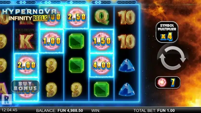 Hypernova Infinity Reels slot screenshot 1