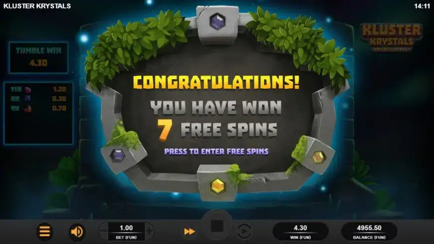 Kluster Krystals Megaclusters slot screenshot 2