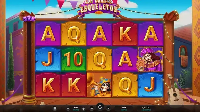 Los Cuatro Esqueletos slot screenshot 1