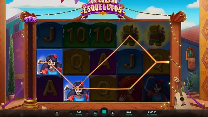 Los Cuatro Esqueletos slot screenshot 3