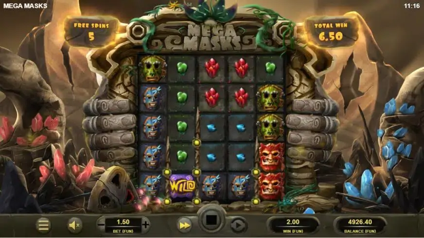Mega Masks slot screenshot 4