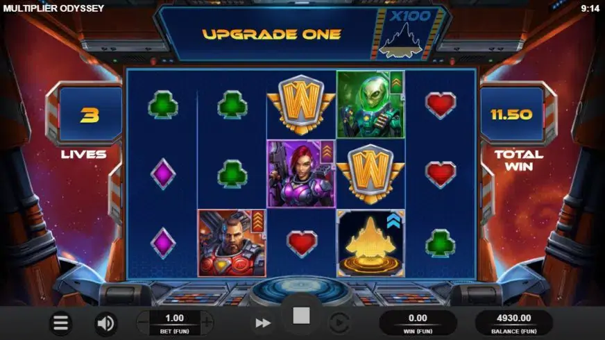 Multiplier Odyssey slot screenshot 