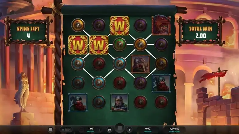 Roman Rivals slot screenshot 4