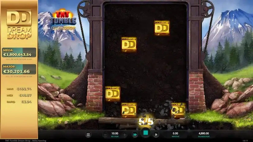 TNT Tumble Dream Drop slot screenshot 2