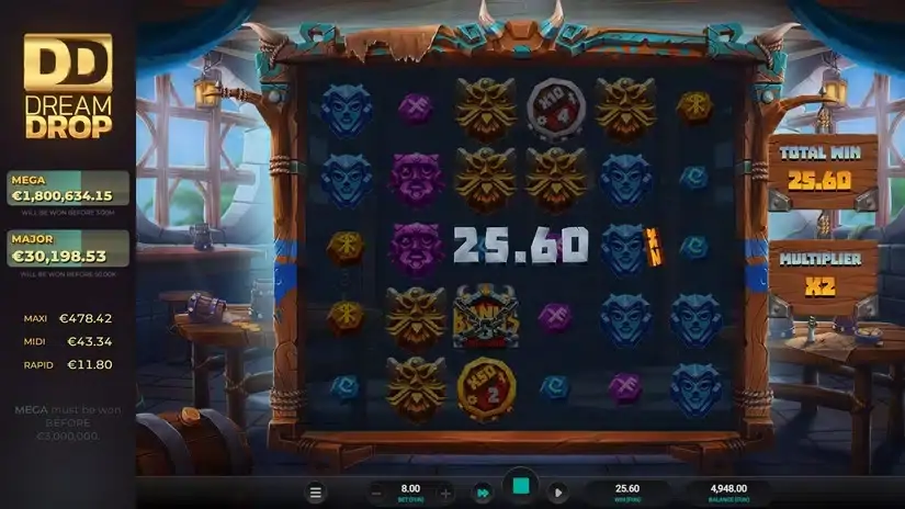 Volatile Vikings 2 Dream Drop slot screenshot 3