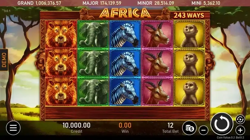 Africa slot screenshot 1