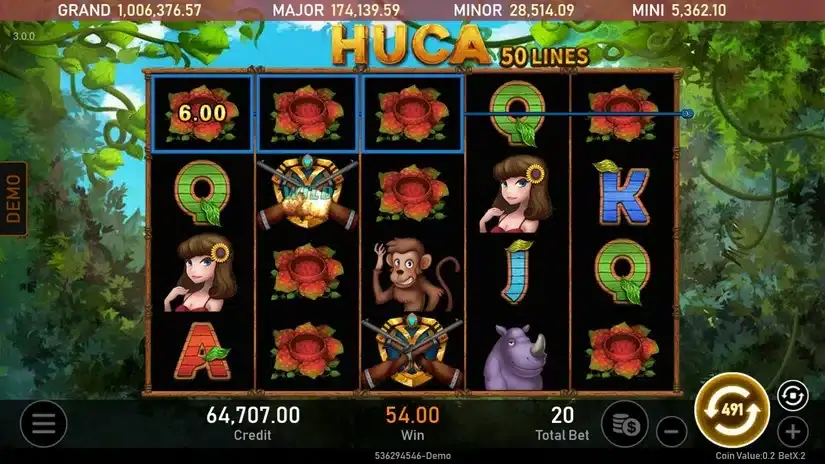 HUCA slot screenshot 3