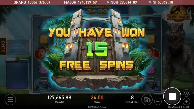 Jurassic Treasure slot screenshot 3