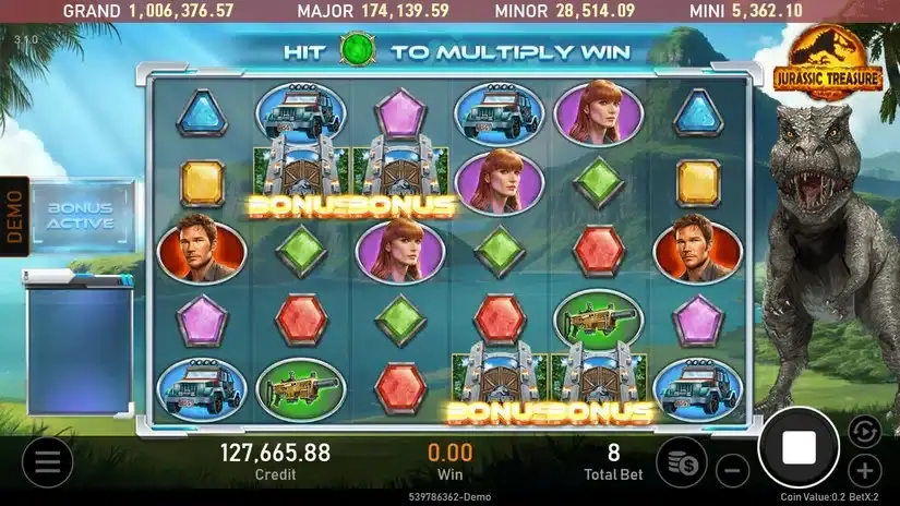 Jurassic Treasure slot screenshot 2