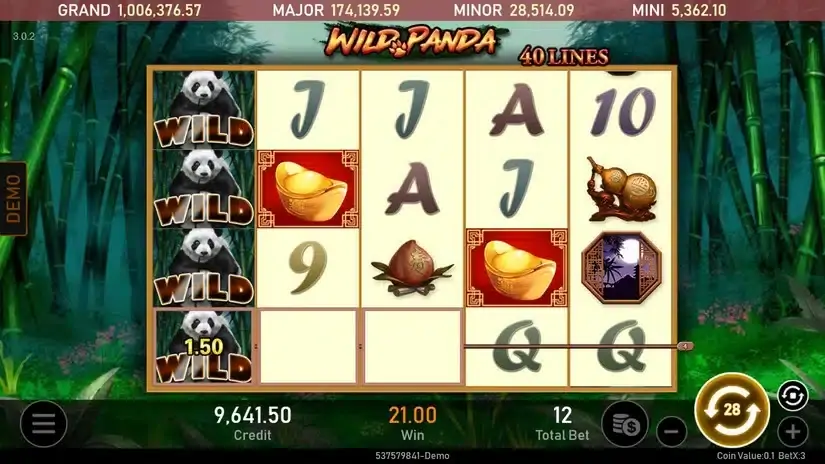 Wild Panda slot screenshot 2