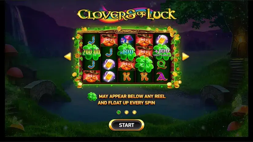 Clovers of Luck slot screenshot 1