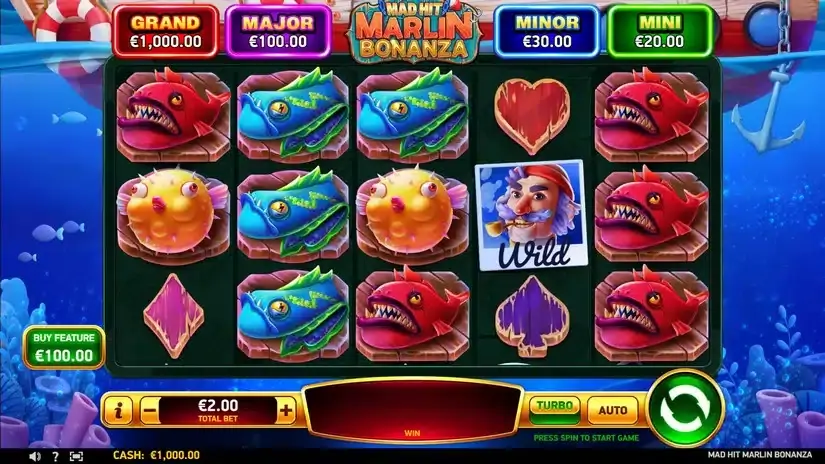 Mad Hit Marlin Bonanza slot screenshot 