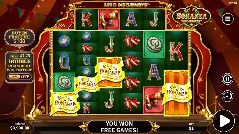 Big Top Bonanza Megaways slot screenshot 2