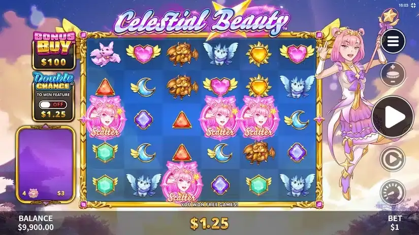 Celestial Beauty slot screenshot 2